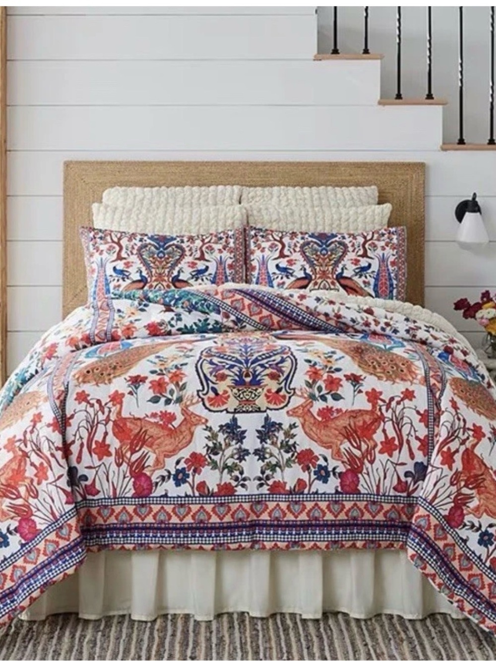 D Studio Kyrie Floral 3 pc set full/queen peacock print